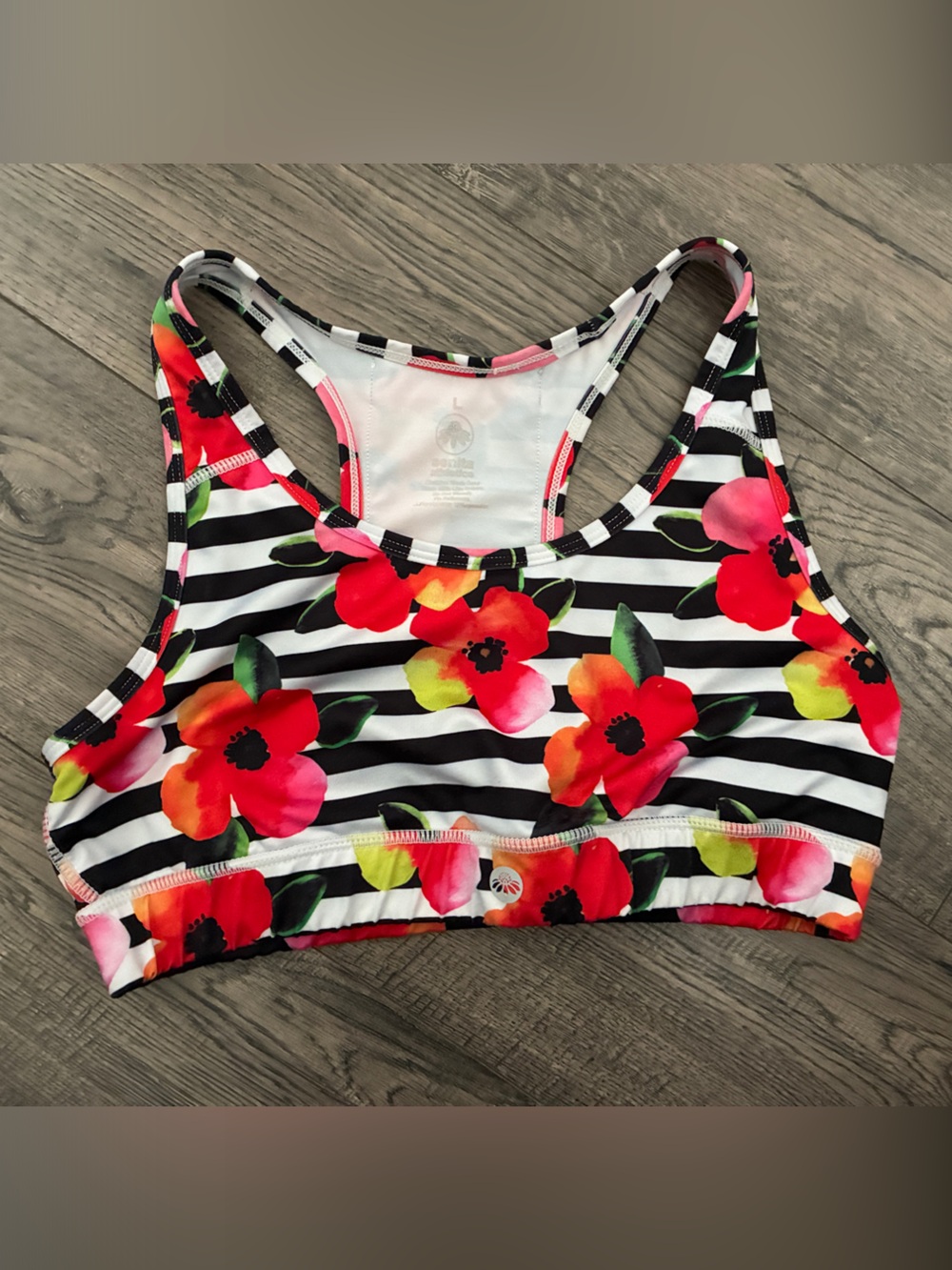 Lux Sarah Sports Bra - Color: Bahamas - Size: Large - Medium Impact